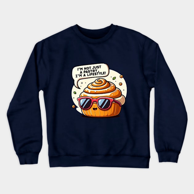 Cinnamon Bun Crewneck Sweatshirt by BukovskyART